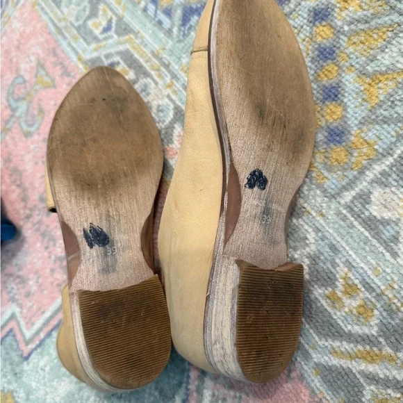 Free People Royale Flats Nude Natural Leather Cut Out - Picture 6 of 7